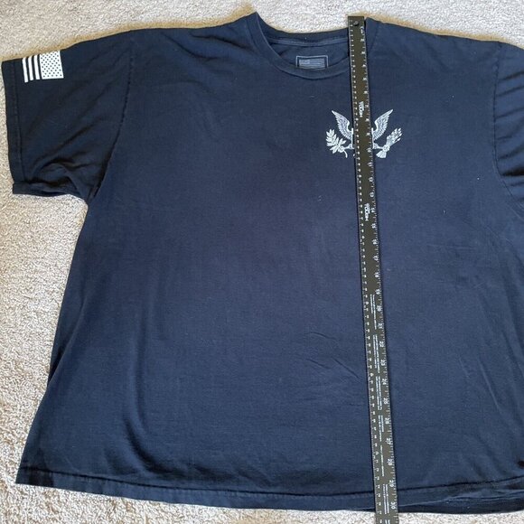 American Flag Law Enforcement Tee T Shirt Size 3XL Short Sleeve Crew Neck Black - Picture 7 of 8